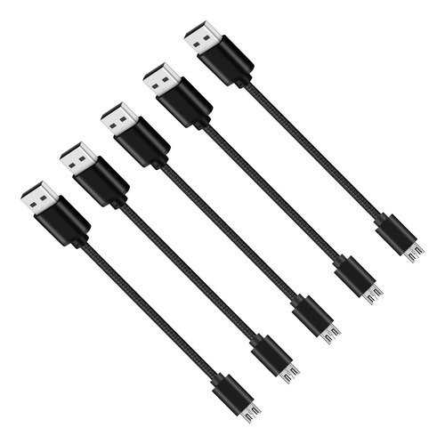 Maeline - Cable De Carga Micro Usb Corto De 10.0 in, 5 Unida