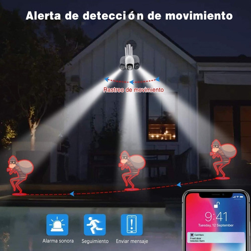 Imagen 7 de 7 de Cámara Ip De Seguridad Wifi Impermeable 1080p Con Alarma