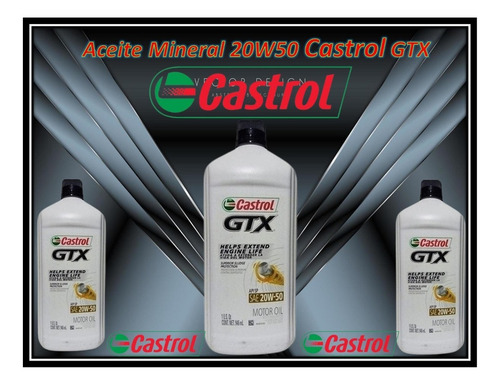 Aceite De Motor Mineral 20w50 Castrol Gtx