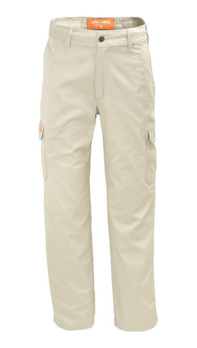 Pantalon Cargo Con Fuelle Ombu Aire Libre Caqui Crema T 44