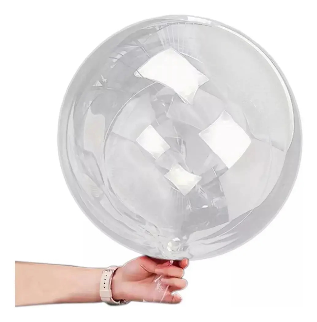 Kit 10 Balões Bubble Transparentes Bobo 18 Polegadas PVC Festa