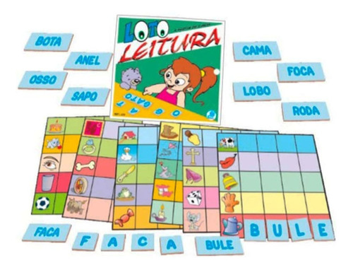 Loto Leitura Português Brinquedo Pedagógico