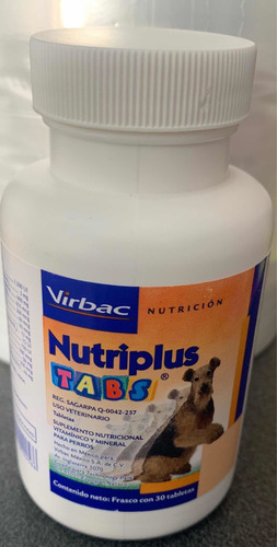 Nutriplus Tabs 30 Tab Vitaminas Para Perro Virbac