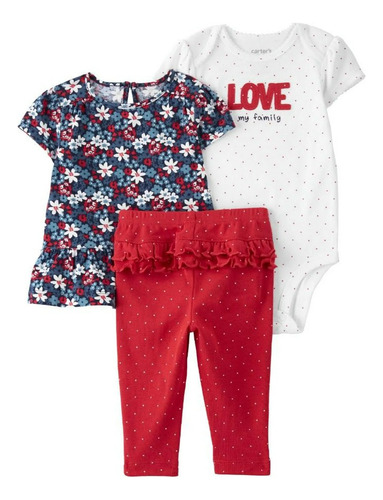 Conjunto Carters Bebe Niño Set 3 Pzas Original