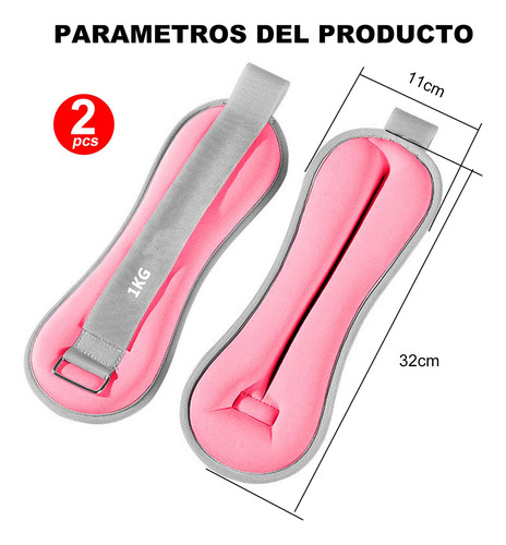 2 Piezas Polainas Para Tobillos Y Muñecas 1kg, Pesas Para