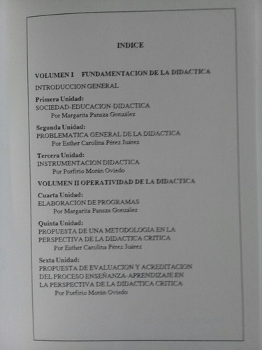 Operatividad De La Didáctica - Tomo 2 Pansza González 1993