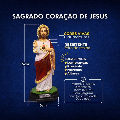 Imagem De Resina Do Sagrado Coração De Jesus