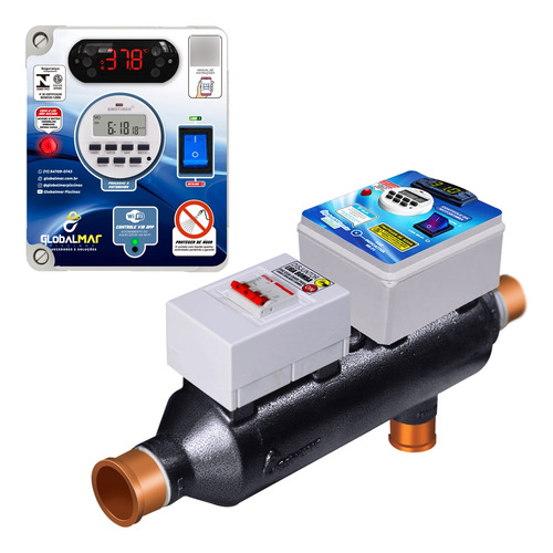 Aquecedor Automático Para Piscina 100m³ C/ Comando Wifi