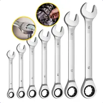 Comprar Kit Chave De Boca Catraca 7 Peças 8-19mm Ferramentas Manuais