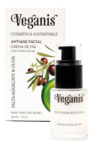 Crema De Dia Facial Antiage Veganis Uso Diario Vegano X 30ml
