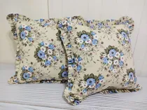 Comprar Combo De Almohadones De Gabardina Estampada Con Volado