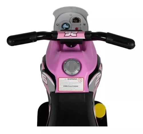 Mini Moto Elétrica Infantil Triciclo Criança Bateria 6V Importway BW002-R  Rosa Polícia Bivolt - BEST SALE SHOP