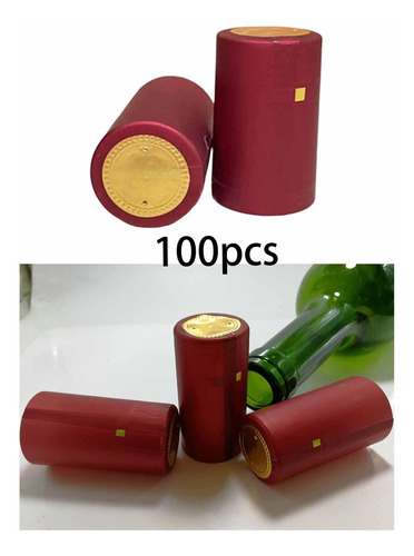 100 Tapas Para Botellas De Vino, Accesorios Decorativos Rojo