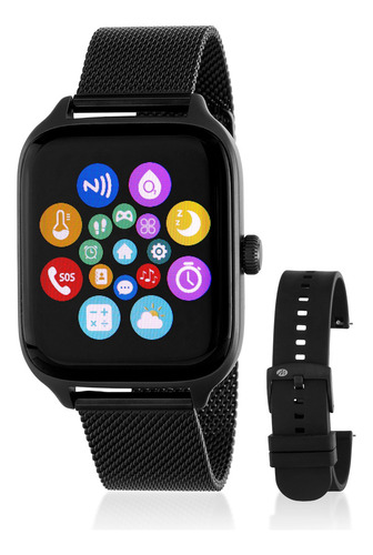 Reloj Marea Smart Watch Con Malla De B58011 Caja Negro Malla Negro