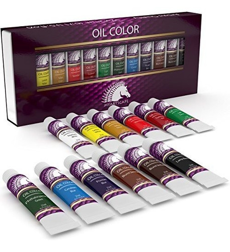 Pintura De Aceite Set - 21 Ml X 12 - Pinturas A Base De Acei