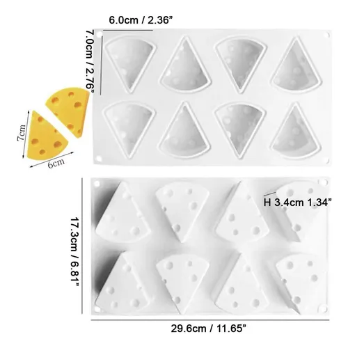 Forma Queso 3d Molde De Silicona Para Hornear Pastel Mousse