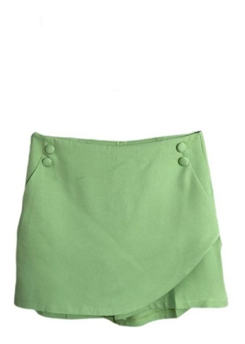 Shorts Saia Feminino Alfaiataria Com Bolso Luxo Fashion