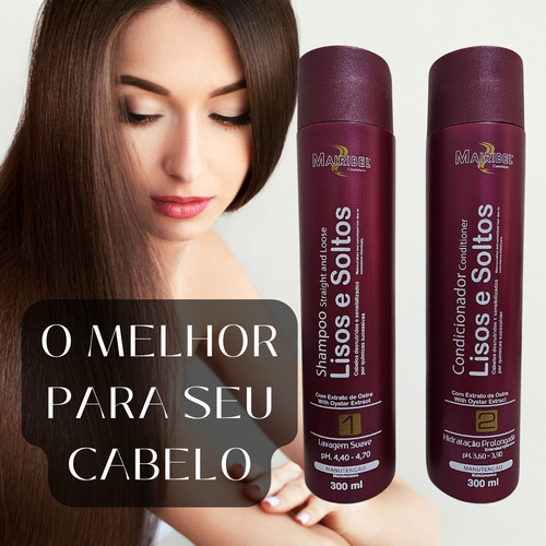 Kit Shampoo E Condicionador Lisos E Solto E Máscara Brown