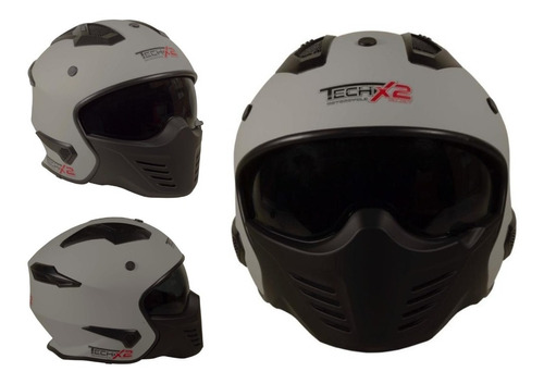 Casco Tech X-2 Cafe Racer Certificado Dot Modular