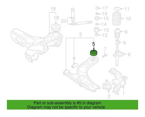Buje De Horquilla Inferior Vw Jetta 4 1.8t 2000 A 2005 Oem