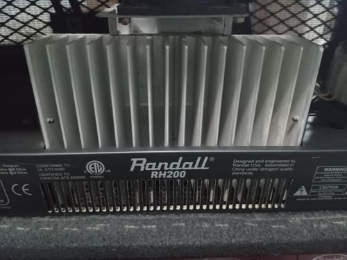 Amplificador Randall Rh200 G2 Series Guitar 200 Watts Negro