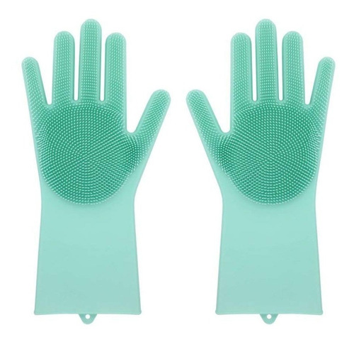 Imagen 7 de 10 de Guantes De Silicona Para Lavar Multiusos Tendencia Mundial