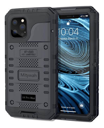 Funda Mitywah Para iPhone 12 Pro Max Black