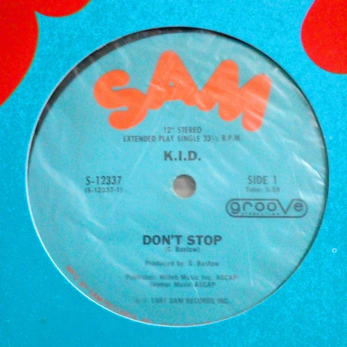 K.i.d. - Dont Stop / Do It Again Vinilo Maxi 1981 U.s.a Nm Edición Limitada