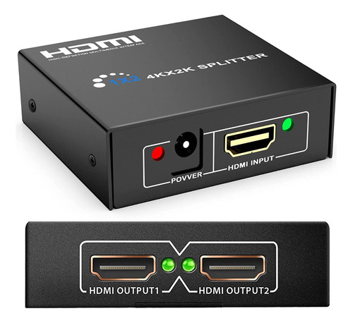 Splitter Hdmi 1 X 2 - Duplicador De Imagen 1 A 2 Pantallas