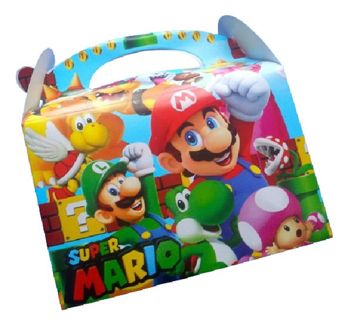 Caja Feliz Recuerdo Sorpresa X12 Fiesta Mario Bros Cumpleaño