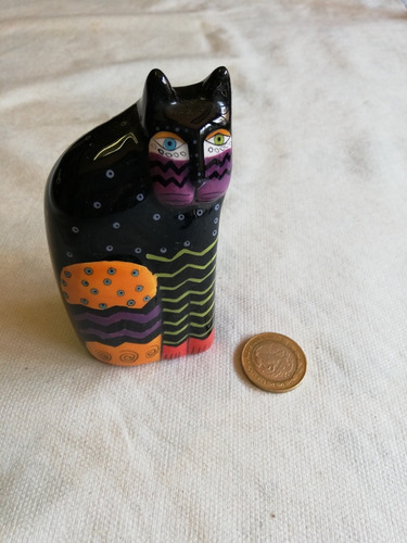 Vintage Laurel Burch Salero En Forma De Gato 