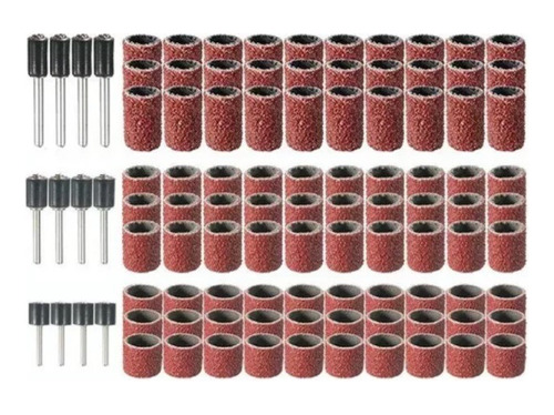 102 Pcs Lijas Y Mandriles 3/8 1/2 1/4 Para Dremel Mototool 