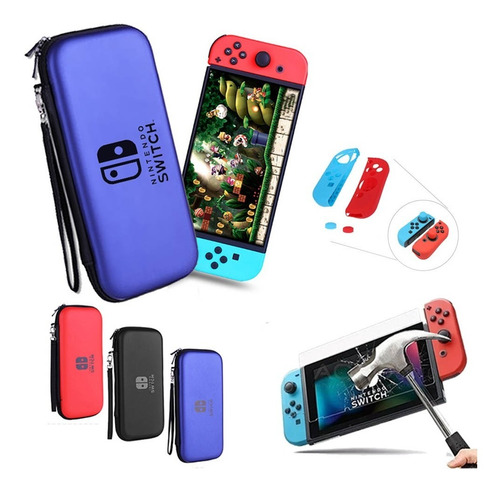 Estuche P Nintendo Switch + Protecor P Joystick + Mica 9h