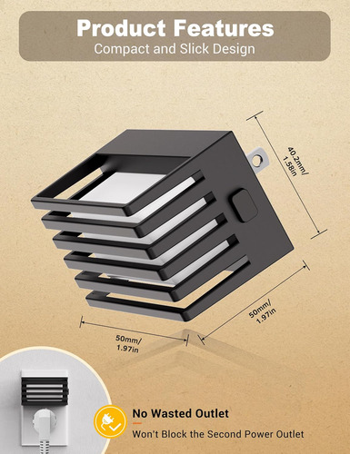 Luz Nocturna Led, Paquete De 2, Luces Nocturnas Enchufables