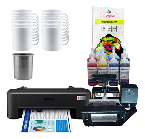 Impressora L120 Epson Ecotank + Prensa De Caneca +12 Brindes