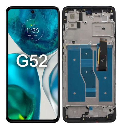 Sjpm Tela Touch Display Frontal Lcd Para Moto G52 Aro