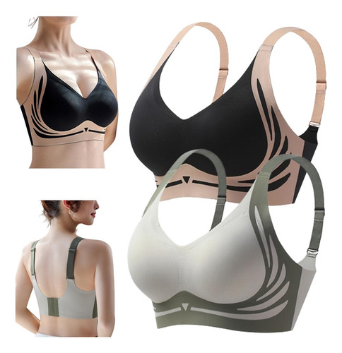 2pcslifting Sujetador Push-up Inalámbrico Anti-flacidez,