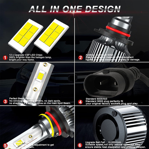 Para Chevy Silverado 1500 2500 2007-2015 Kit De Focos Led
