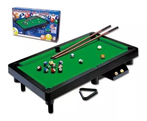 Mesa Mesinha De Sinuca Bilhar Infantil Snooker Portátil Mini Completa Jogo  Madeira Crianças Brinquedo : : Casa