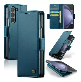 Capa Carteira Premium Para Galaxy Z Fold 5 + Pel Hydrogel Hd