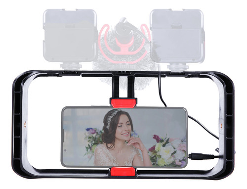 Estabilizador De Celular Telefono Bluetooth Tripode Estabilizador Gimbal Con Focos Led Y Micrófono Kit De Grabacion Y Creación De Contenido Soporte Para Celular Estabilizador Tipo Ulanzi