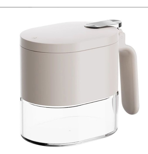 Azucarera Quesera Tapa Hermética Frasco De Vidrio 380ml Beige