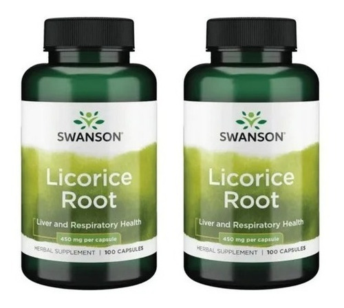 Licorice Root Regaliz Swanson 450mg 100cap Pack2 Enviogratis