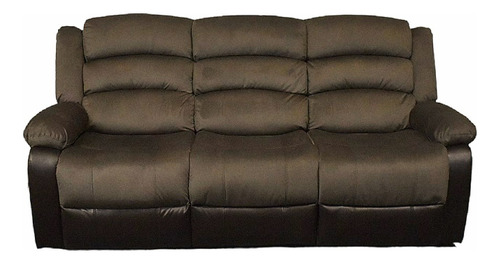 Sofa 3 Cuerpos Reclinable Con Posavasos 