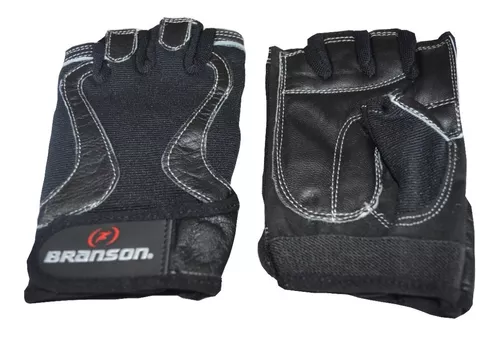 Mitones de Cuero Para Pesas Gym Guantes Entrenamiento Todo Fit Talla L