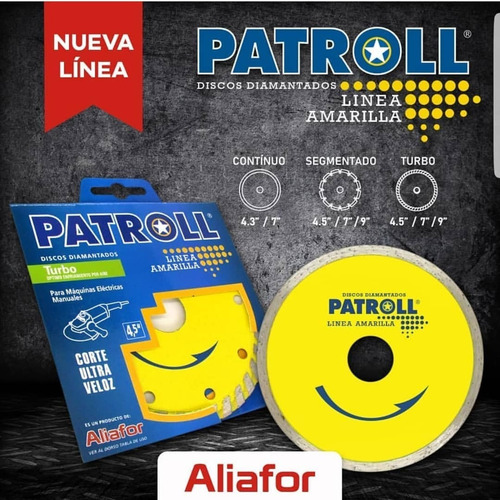 Disco Diamantado Continuo Patroll 180mm Pyc-7 Aliafor