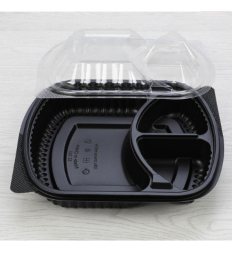 Imagen 1 de 3 de Envases Para Llevar Alimentos Apto Para Microondas 12 Unidad
