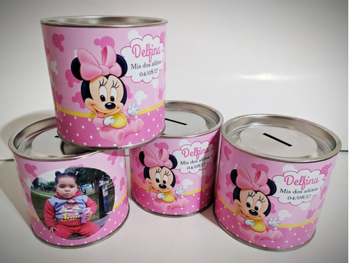 Alcancías Personalizadas Souvenirs - Minnie Bebé X15