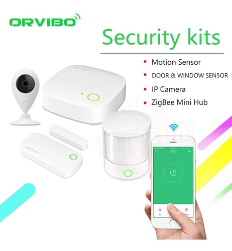 Kit De Seguridad Orvibo + 2 Relés + Sensor Movimiento