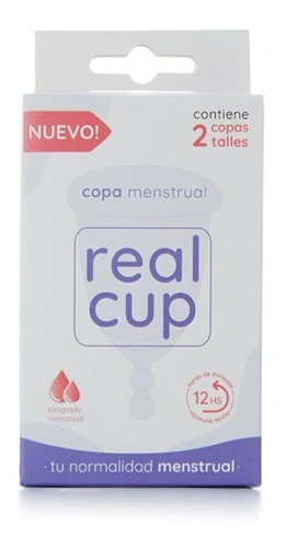 Copita Menstrual Real Cup Pack 2 Copas Talla S Y M